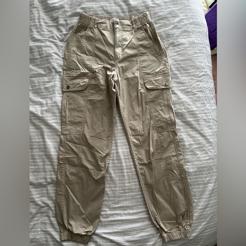 Garage Cargo Jogger Pants, Khaki, Size S
